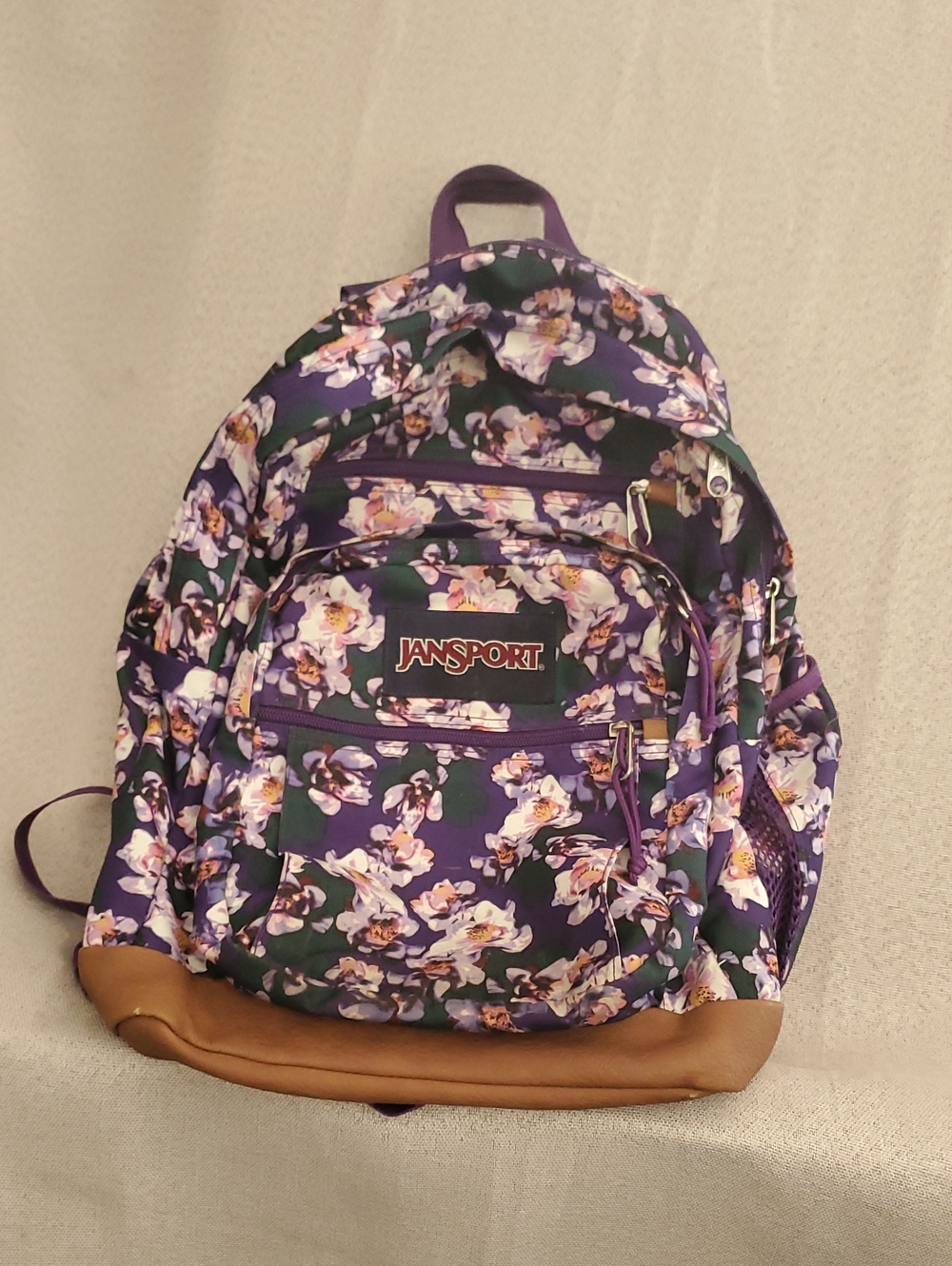 Jansport Purple Floral Backpack